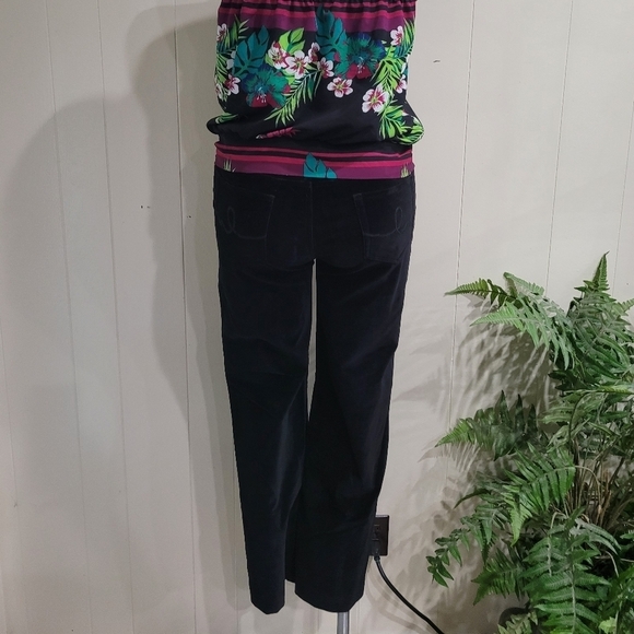 E39 by Eric Straight Leg Black Velvet Women’s Pant Sz 12 - Picture 9 of 11